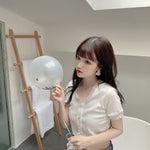 Get trendy with [SALE] Ice creamy crop top shirt - Dresses available at Peiliee Shop. Grab yours for $14 today!