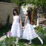 Pacific Position Lavender Whisper Ruffle Midi Dress