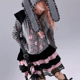 Evil Tooth Pirate Bunny Zipped Hoodie