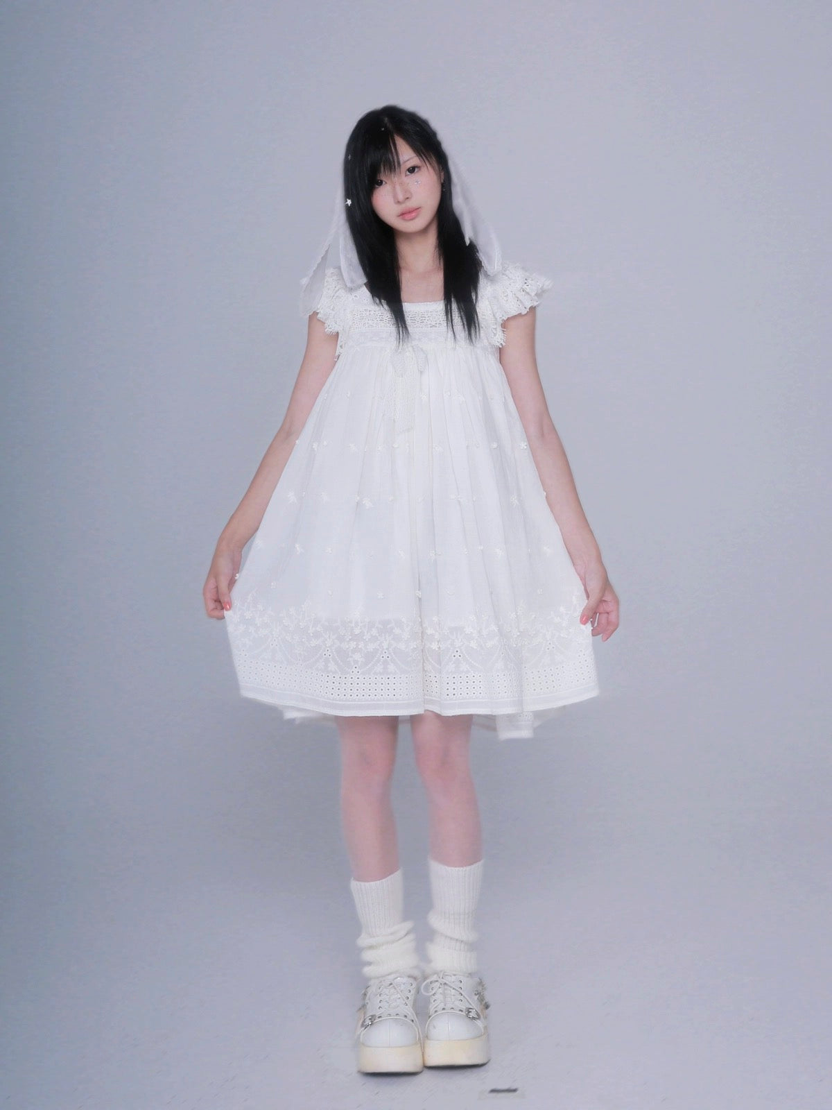 Get trendy with Angel Energy Cotton Mini Dress - Dress available at Peiliee Shop. Grab yours for $56 today!