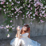 August Unicorn Moon Veil Silk Cotton Dress