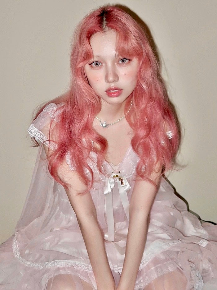 Get trendy with [August Unicorn] Rose romance transparent outer dress - Dresses available at Peiliee Shop. Grab yours for $75 today!