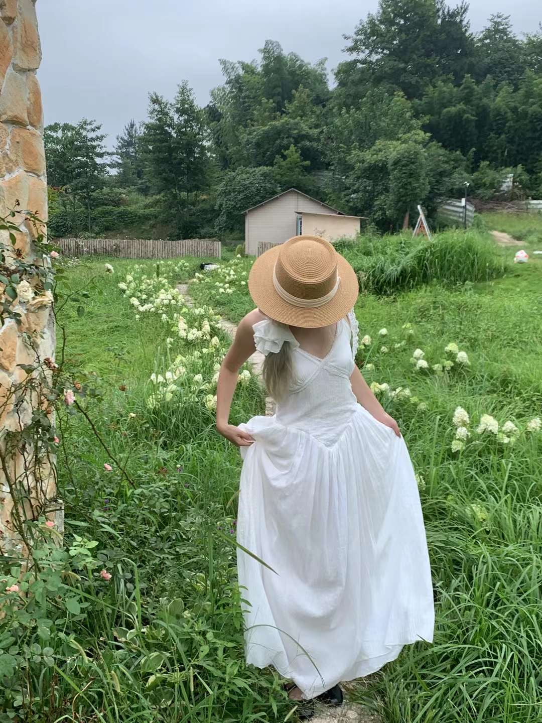 Get trendy with [Tailor Made] Pure Romance Handmade Cotton Dress -  available at Peiliee Shop. Grab yours for $89 today!
