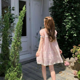 Doll’s Holiday Vintage Babydoll Mini Dress Pink