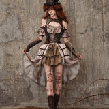 Get trendy with [Blood Supply] Dragon Era steampunk short Cake mini Skirt - Skirt available at Peiliee Shop. Grab yours for $55 today!