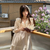 Pacific Position Freesia Memoir Antique Doll Coquette Core Linen Dress