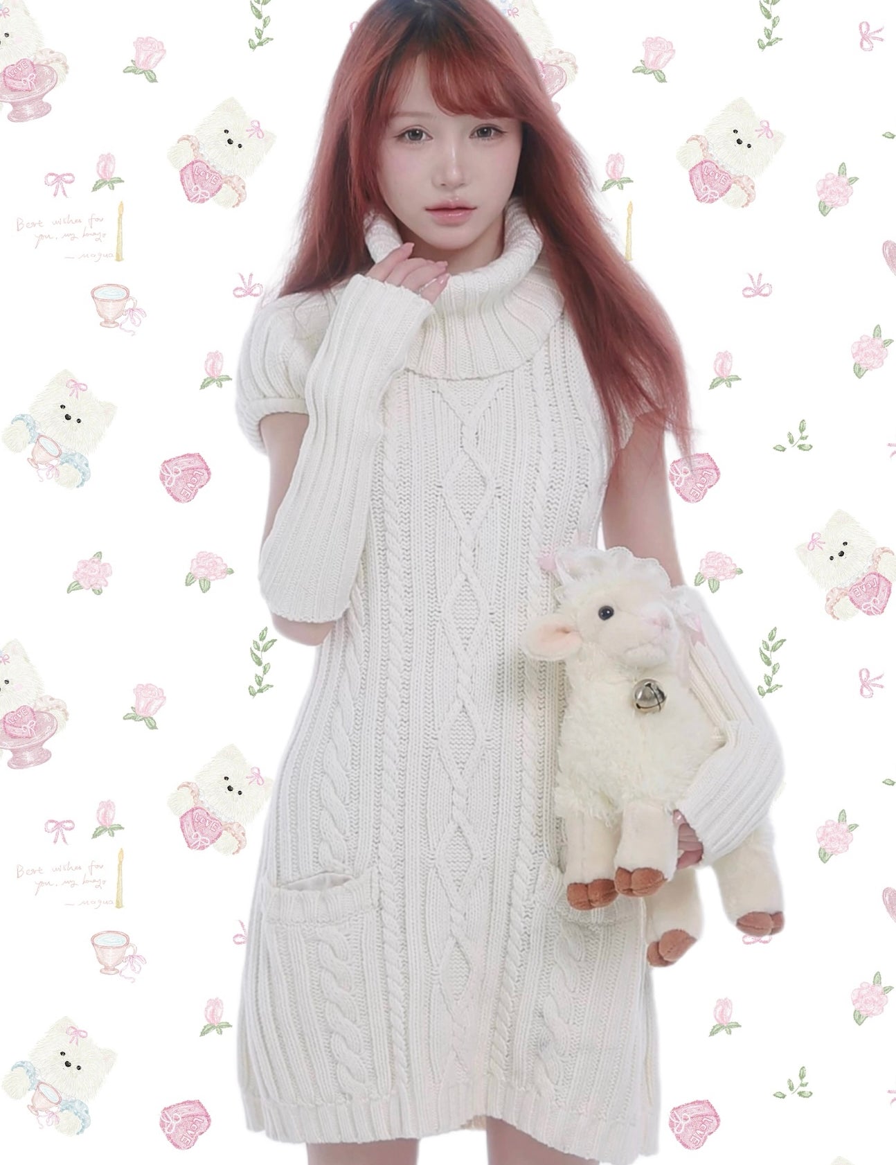 Get trendy with Rose Island Soft Snow White Princess Knitting Dress with removable collar Christmas - Dresses available at Peiliee Shop. Grab yours for $69 today!