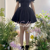 [Sold out forever — just here to be remembered ♡] Silly Solkatt Alice’s Midnight Secret Navy Dress