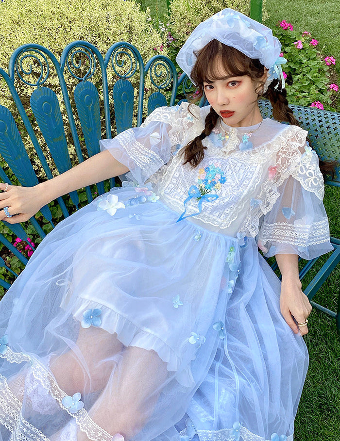 Get trendy with [August Unicorn] Handmade Floral Heaven Dress - Dresses available at Peiliee Shop. Grab yours for $222 today!