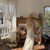 [Maßgeschneidert] Im Blumenfeld Cottage Handgemachtes Baumwollkleid