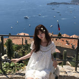 PacificPosition Sunday in Provence Vintage Lace Cotton Babydoll Dress
