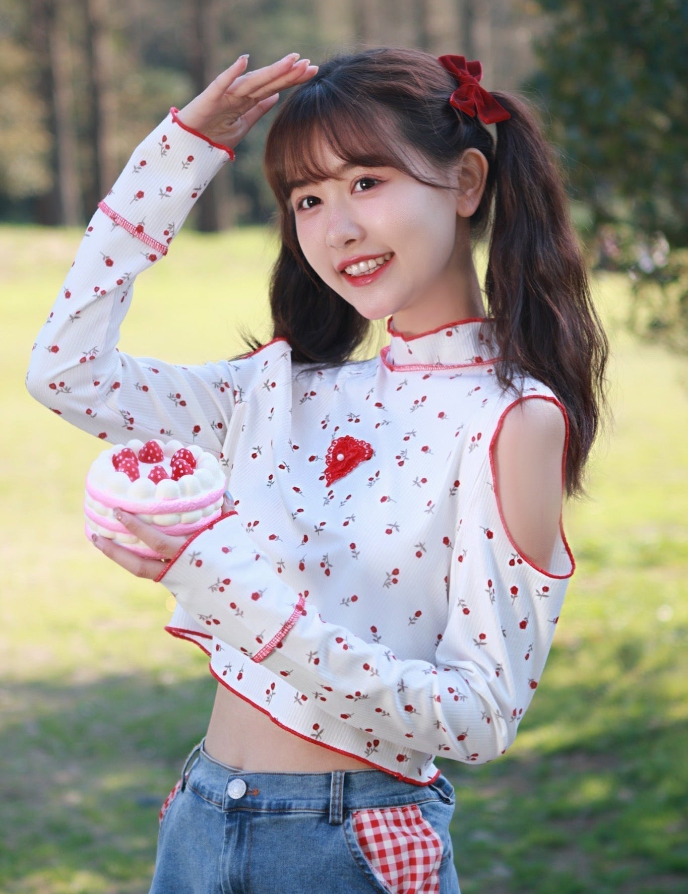 Get trendy with Rose Doll Christmas Cotton Top -  available at Peiliee Shop. Grab yours for $17 today!