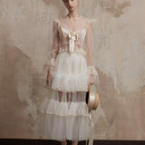 Fa Sogno Lueur de Lune Layered Tulle Skirt