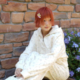 Sleepy Fairy Floral Deer Hoodie And Flare Pants Set