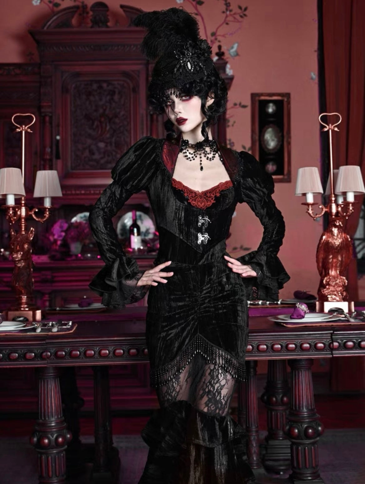 Get trendy with [Blood Supply] Gothic Mermaid Skirt - Clothing available at Peiliee Shop. Grab yours for $48 today!