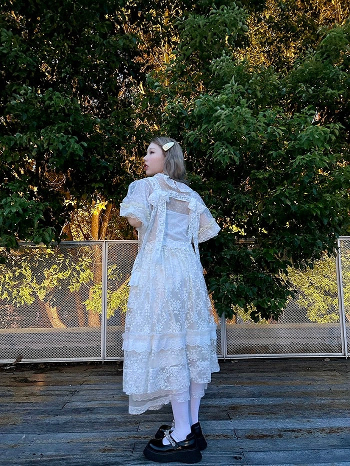 Get trendy with [August Unicorn] Embroidered Lace Princess Dress - Dresses available at Peiliee Shop. Grab yours for $99 today!