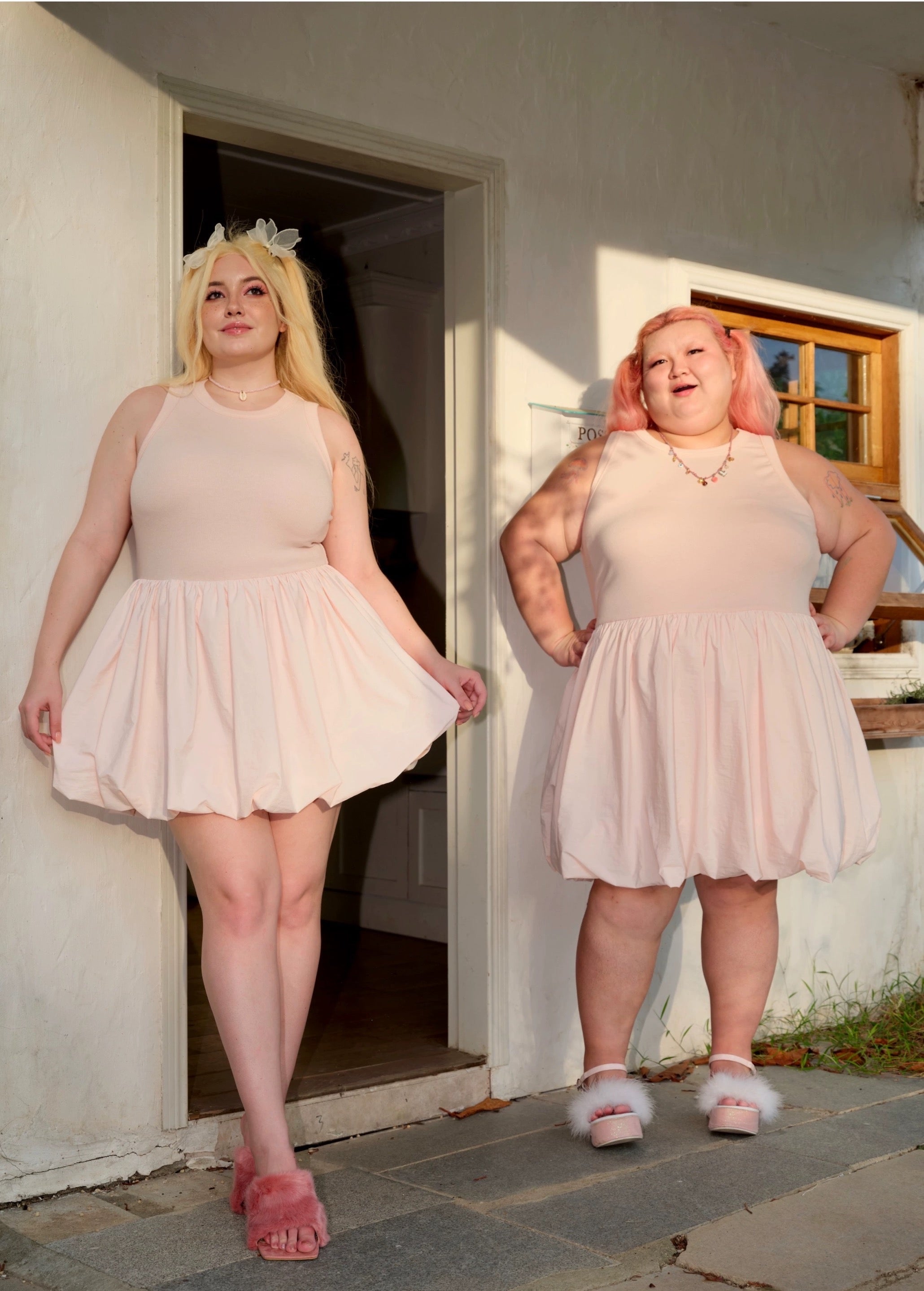Get trendy with [Curve Beauty]Pink Dream Lover Dress -  available at Peiliee Shop. Grab yours for $56 today!