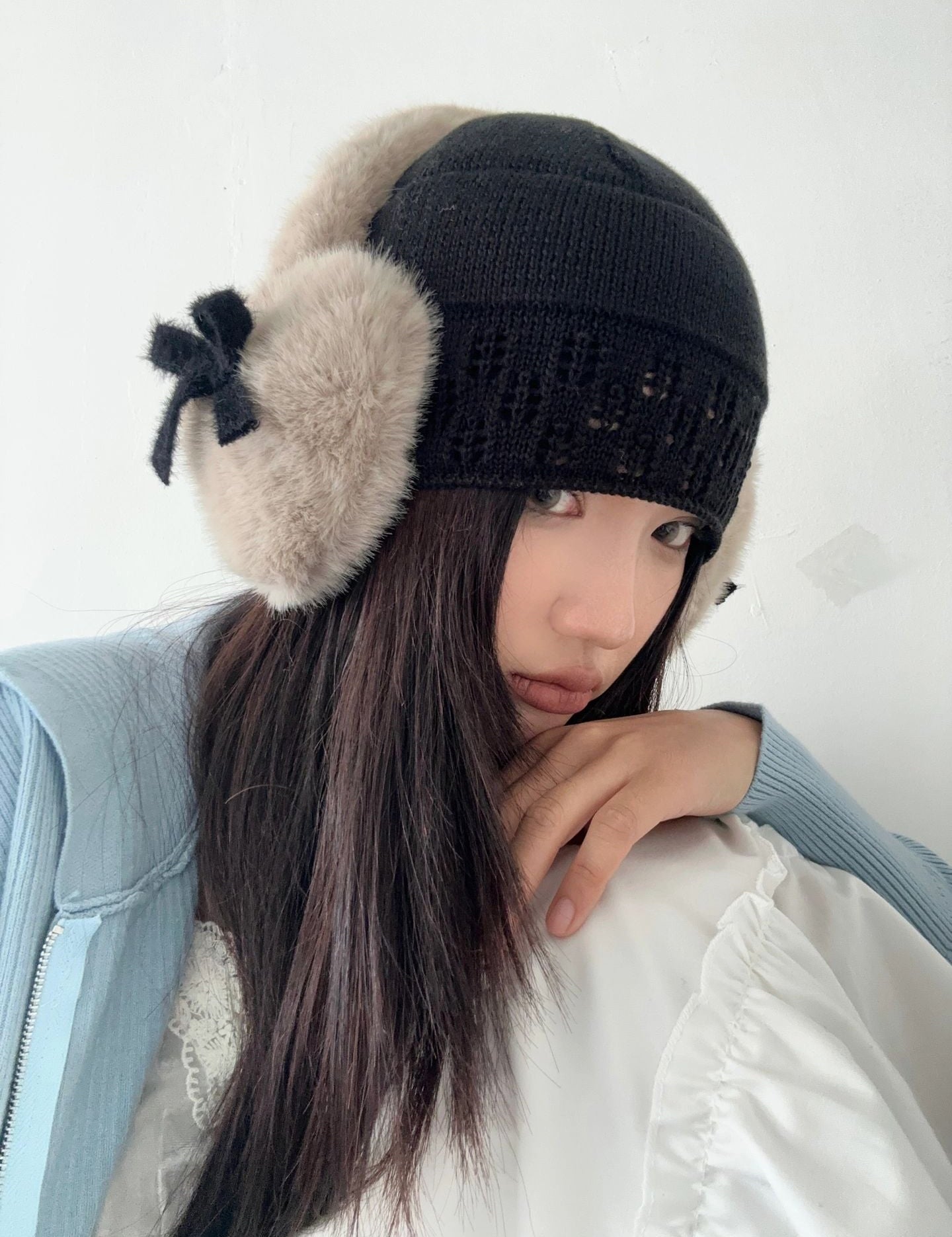 Get trendy with Dolly heart faux fur ribbon ear muffs ear warmer -  available at Peiliee Shop. Grab yours for $13.80 today!