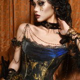 Blood Supply • Golden Hour Baroque Rose Corset Top