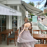 SheepKiss Swan Lake Maxi Tulle Silk Skirt