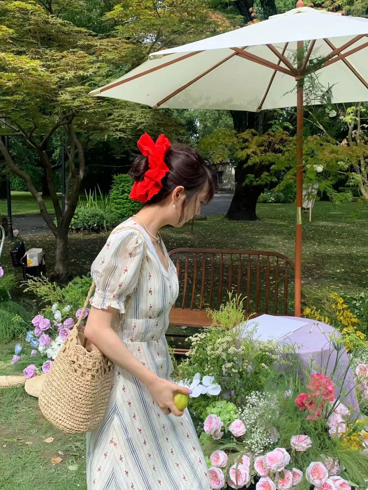 Get trendy with Holiday in south France vintage style floral midi dress - Dresses available at Peiliee Shop. Grab yours for $36.80 today!