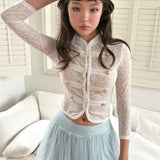 MineBeThyVers Vintage Lace Military Cardigan