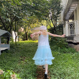 August Unicorn Cloud Ruffle Fairy Dress