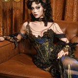 Blood Supply • Golden Hour Velvet Body Chain Necklace