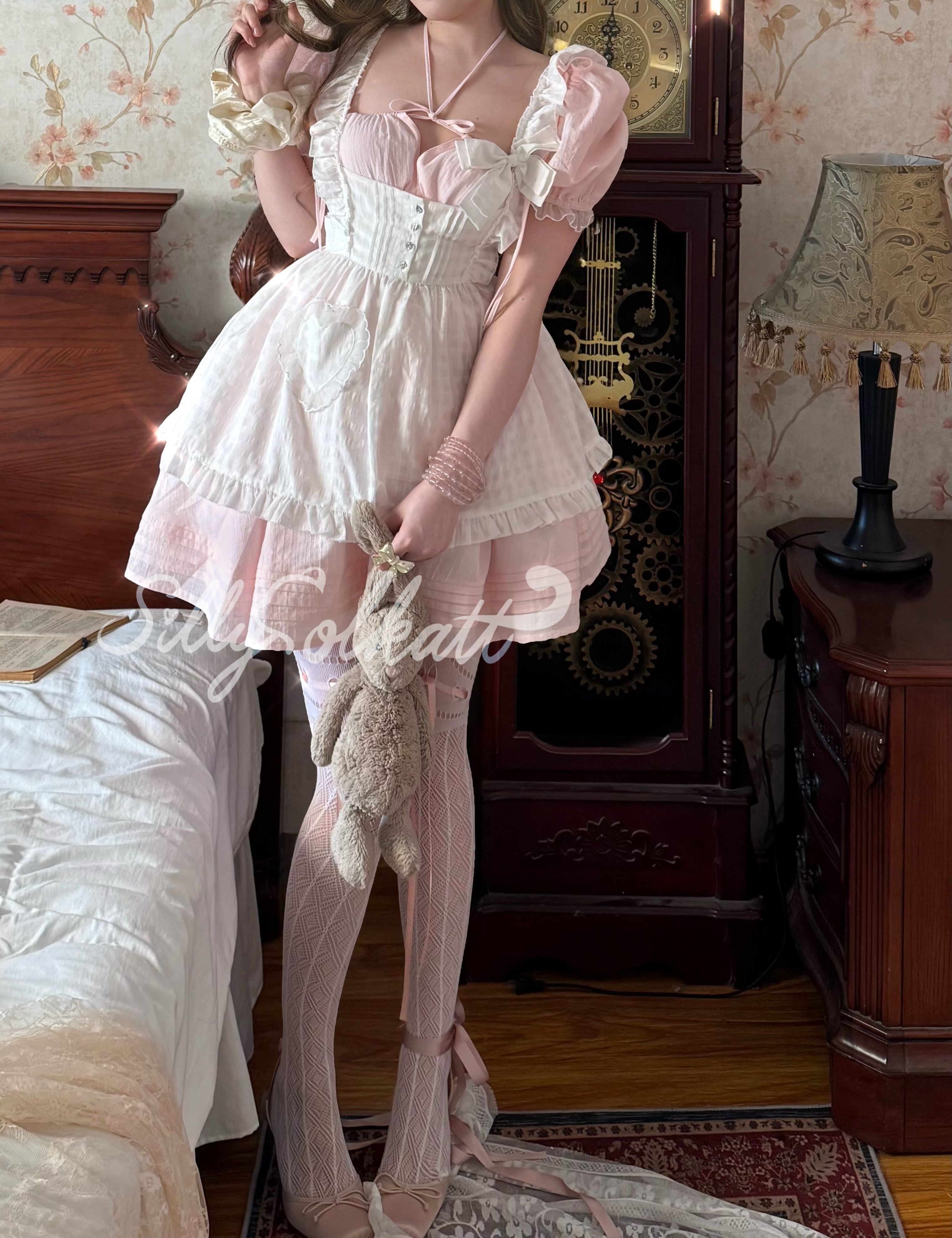 Silly Solkatt Cloudberry Kisses Over-Knee Socks