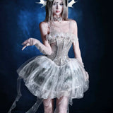[Blood Supply] Silver Song Of Siren - Jellyfish Corset Mini Dress