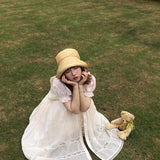 August Unicorn Swedish Summer 100% Linen Midi Dress