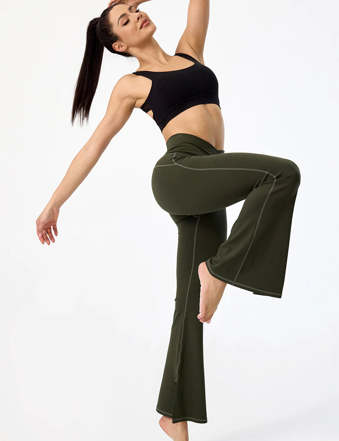 Get trendy with [Rexing x Peiliee Sport] Crossover High Waisted Flare Leggings with Pocket Yoga Pants -  available at Peiliee Shop. Grab yours for $56 today!