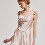 [Global Free Shipping] Fa Sogno Rose Reverie Satin Mini Dress