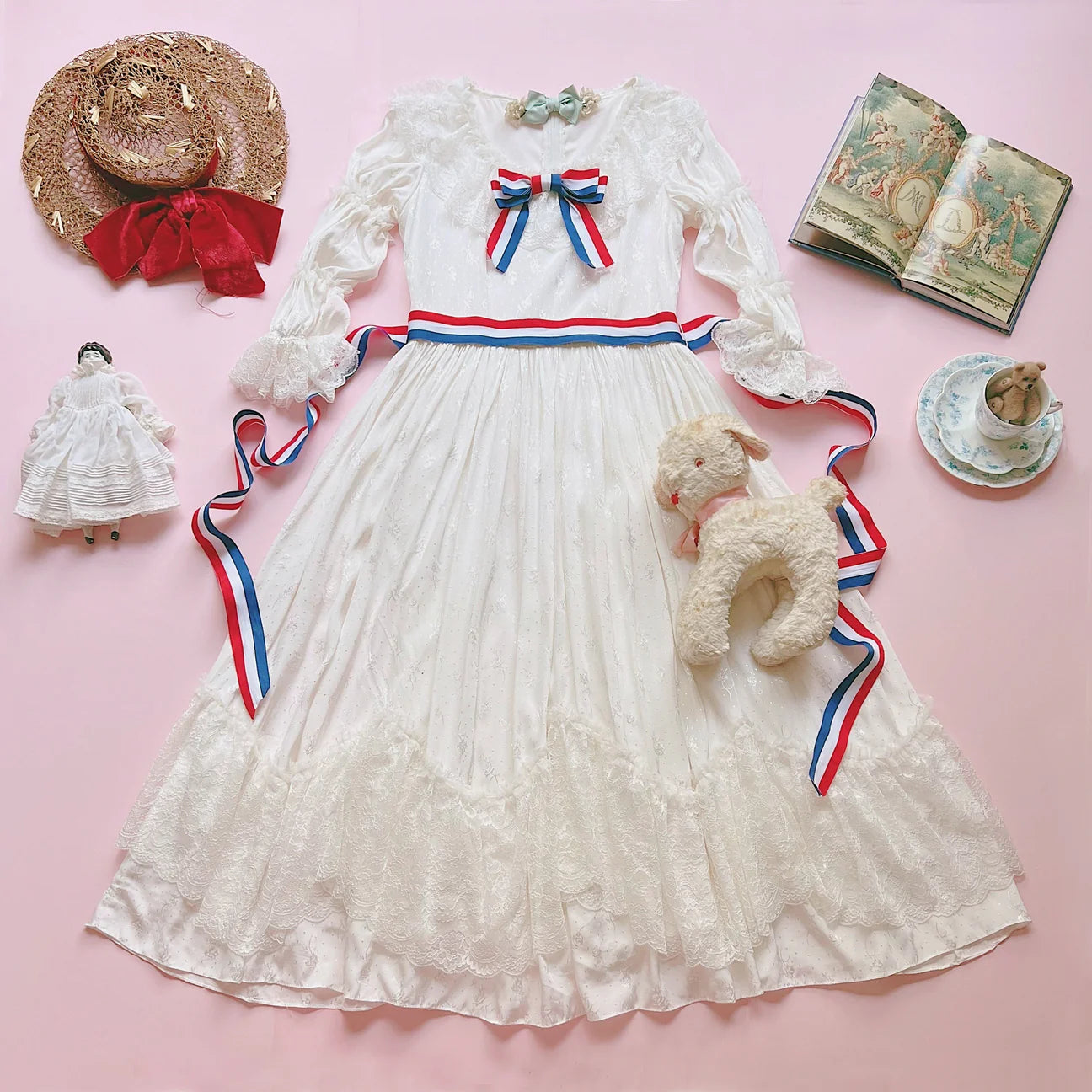 Get trendy with [Le Flacon] [Pre-order] 'French Doll' Rococo-inspired One-piece Dress -  available at Peiliee Shop. Grab yours for $219 today!