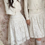 [Pacific Postition] Angel Heart Club Lace Midi Skirt