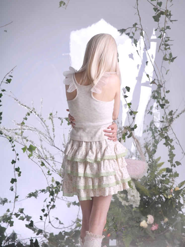 Get trendy with [Rose Island] Lil Spring Tinker Bell Crop Top Skirt Set - Dress available at Peiliee Shop. Grab yours for $29 today!