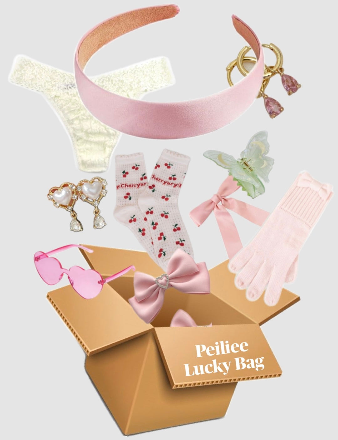 Get trendy with Accessories & Jewelry Lucky Bag -  available at Peiliee Shop. Grab yours for $9.90 today!