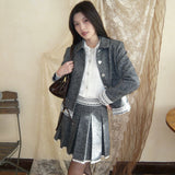 [Pacific Position] First Snow Wool Blended Suits Blazer Set