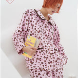 Sleepy Fairy Coral Fleece Leopard Bow Pajama Set