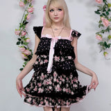 Evil Tooth Rose Night Gal Floral Cami Top