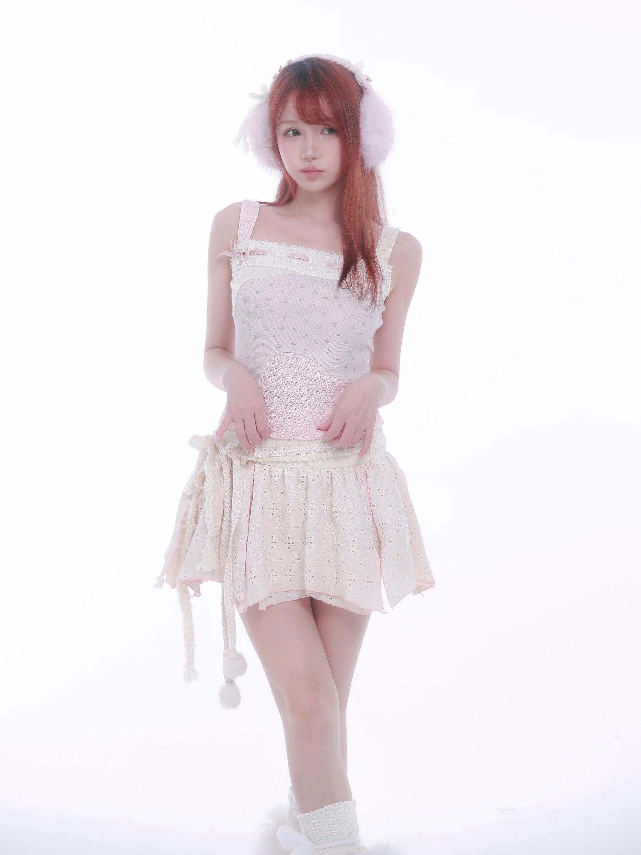 Get trendy with [Rose Island] Soft Cotton Dream Autumn Whisper Mini Skirt -  available at Peiliee Shop. Grab yours for $44 today!