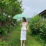 Get trendy with [SPOII UNOSA] Pearly Mermaid Midi Skirt -  available at Peiliee Shop. Grab yours for $65 today!