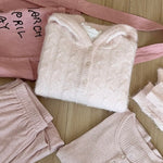 Get trendy with Soft Pink Age Wool Blended Sweater Hoodie - Sweater available at Peiliee Shop. Grab yours for $9 today!