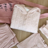 Get trendy with Soft Pink Age Wool Blended Sweater Hoodie - Sweater available at Peiliee Shop. Grab yours for $9 today!