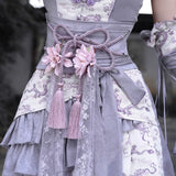 Get trendy with [Blood Supply] Dragon Wisteria Lolita Fashion Flower Belt - Accessories available at Peiliee Shop. Grab yours for $35 today!