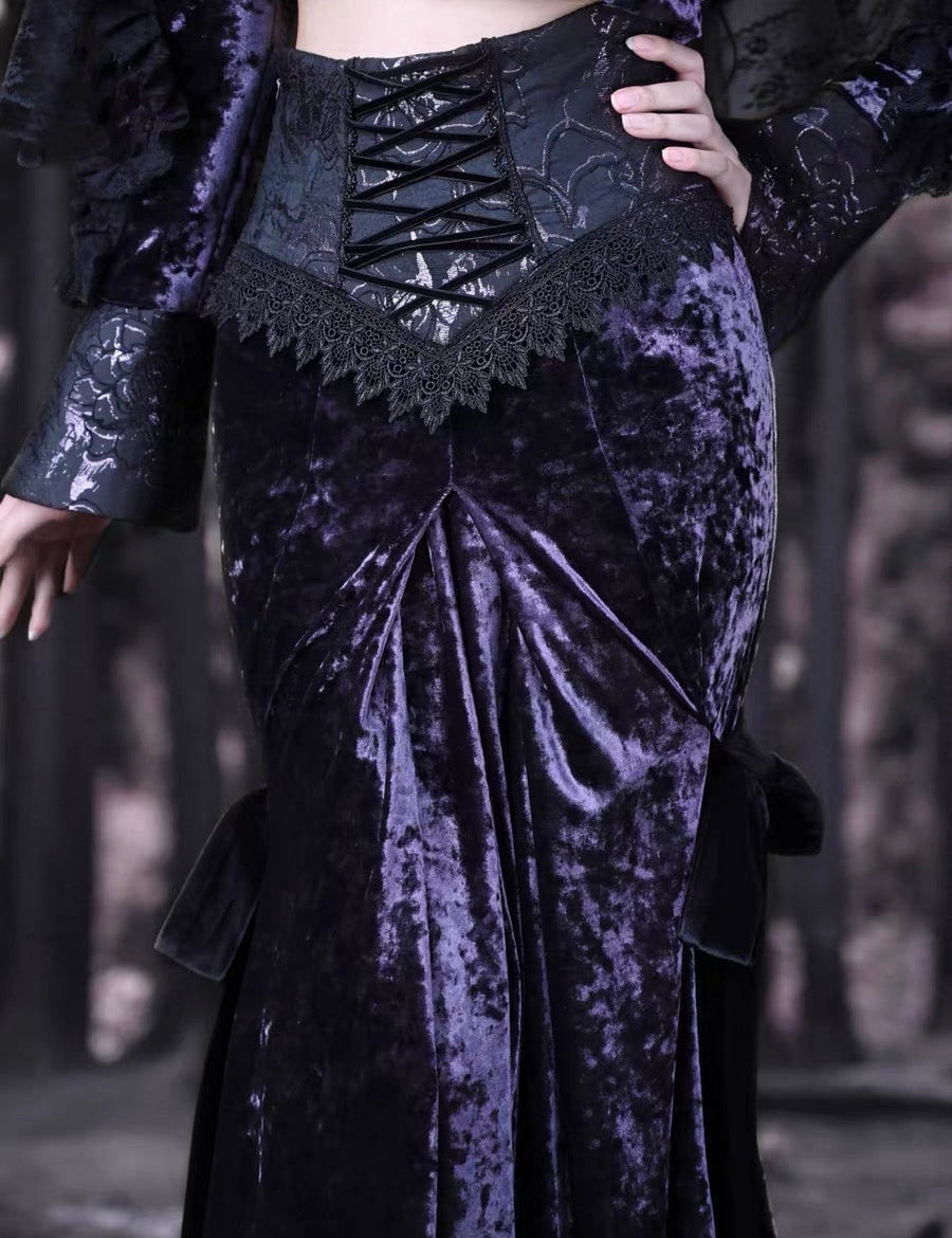 Get trendy with [Blood Supply]Moon Goddess Fishtail Long Skirt - Clothing available at Peiliee Shop. Grab yours for $48 today!