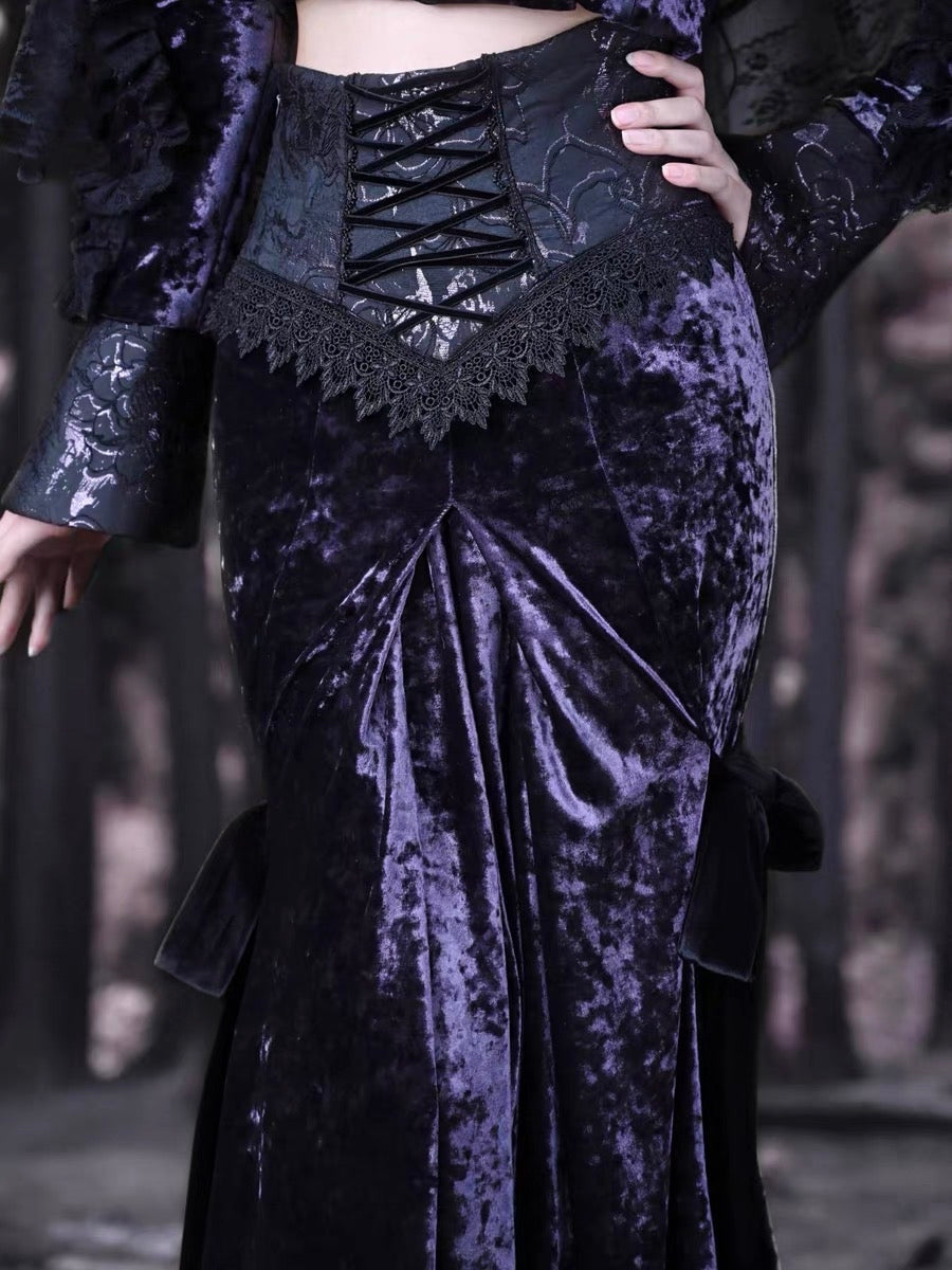 Get trendy with [Blood Supply]Moon Goddess Fishtail Long Skirt - Clothing available at Peiliee Shop. Grab yours for $48 today!