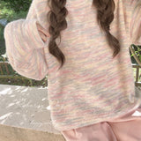 Get trendy with Pastel Rainbow Soft Pastel Knitting Oversized Sweater - Sweater available at Peiliee Shop. Grab yours for $19.90 today!
