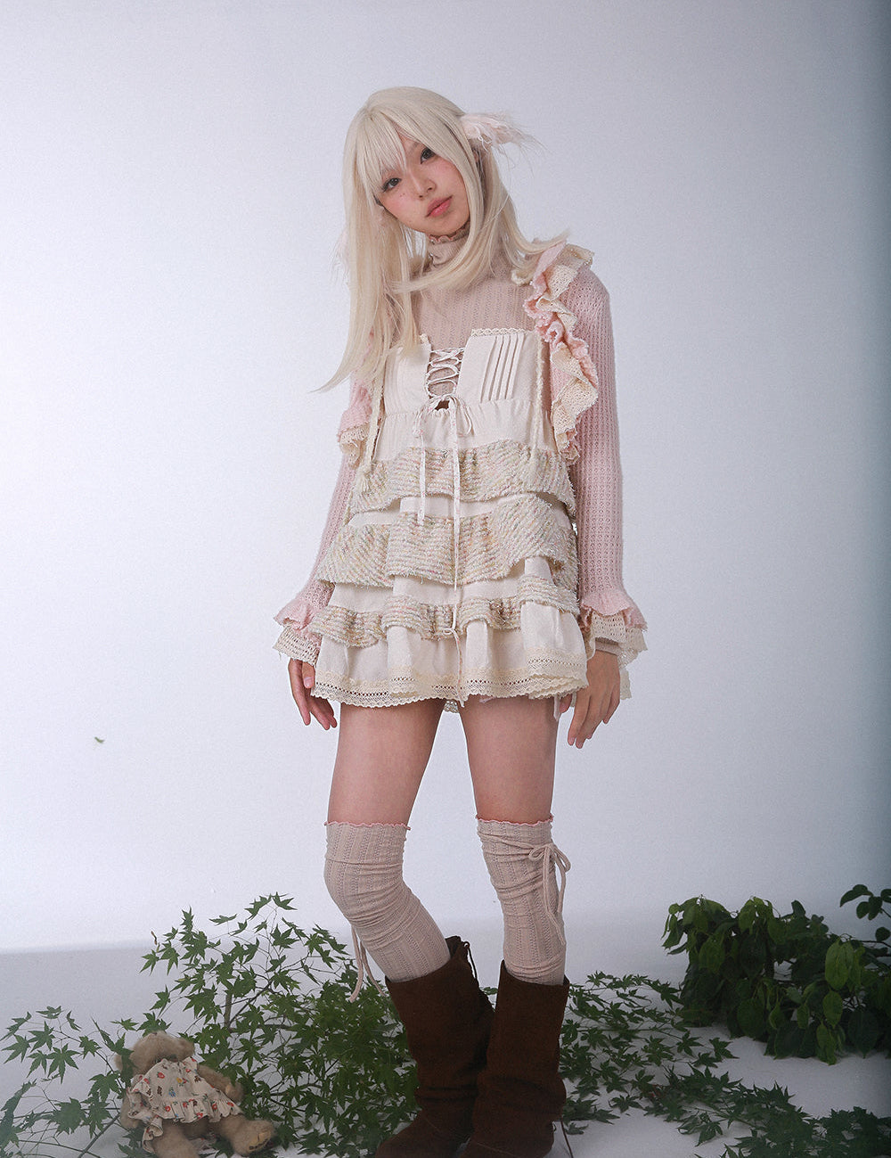 Get trendy with [Rose Island] Doll’s Dream mini dress -  available at Peiliee Shop. Grab yours for $62 today!
