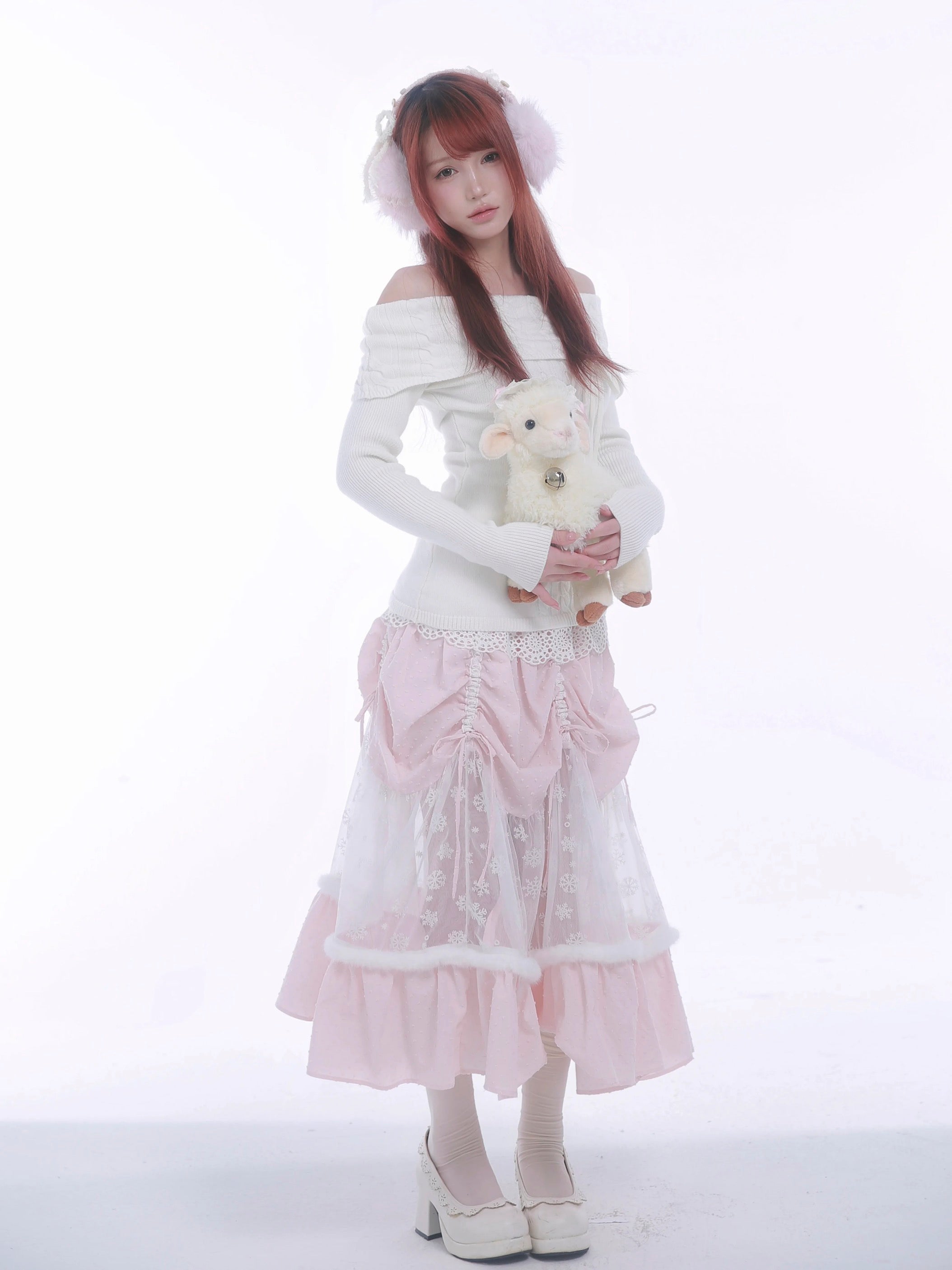 Get trendy with [Rose Island] Rose Blossom Bliss Fairy Core Midi Skirt -  available at Peiliee Shop. Grab yours for $62 today!